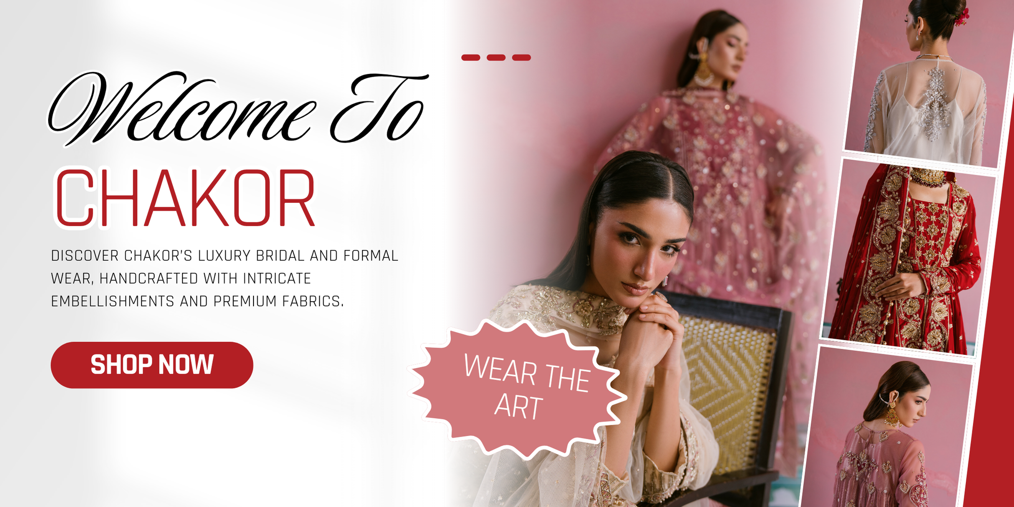 Elegant organza and silk outfits with dabka kora and gota work